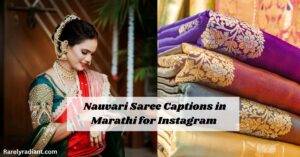 Nauvari Saree Captions in Marathi for Instagram