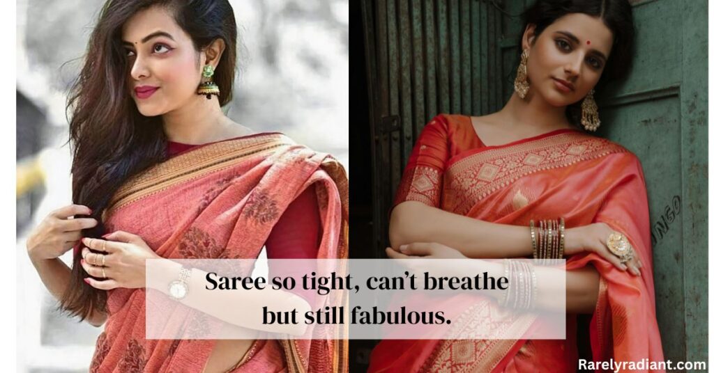 Quirky Saree Captions