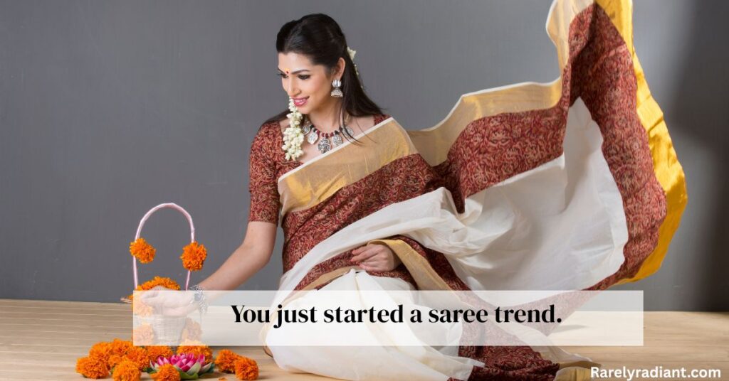  Trendy, Reel-Ready & Modern Saree Captions