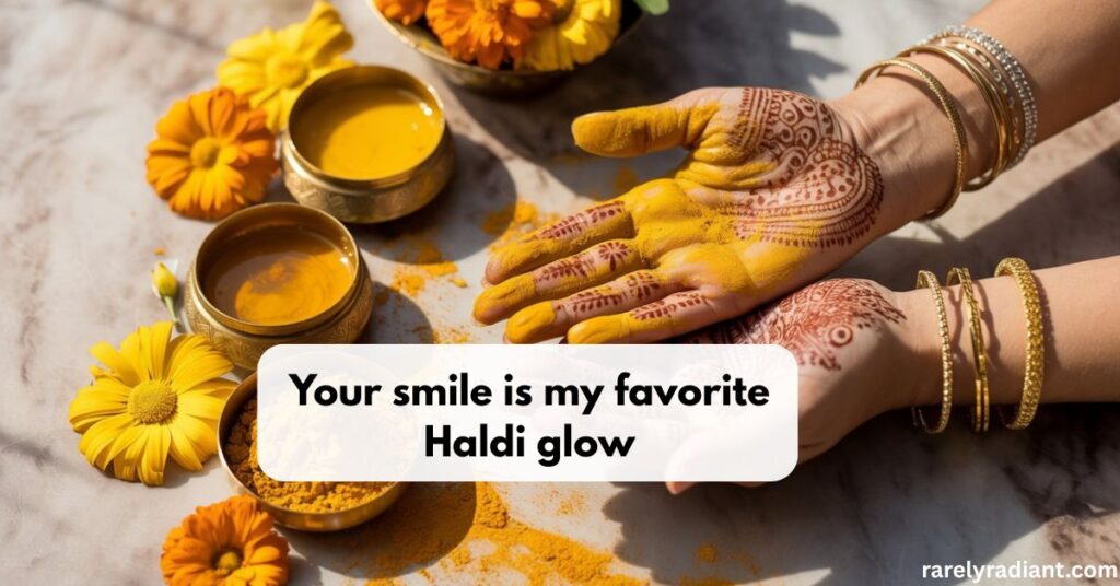 Romantic Haldi Captions for Couples