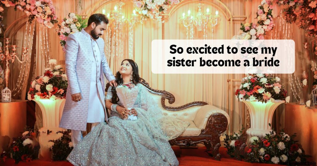 Wedding Countdown Captions for Sister