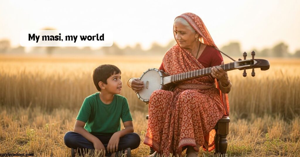 Short Captions for Masi and Niece