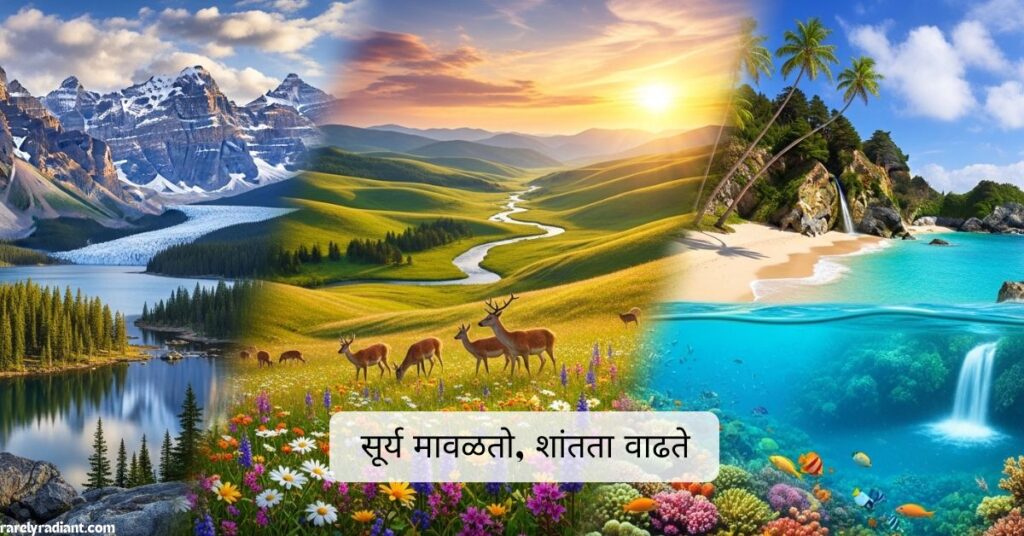Sunset आणि Sunrise Captions in Marathi