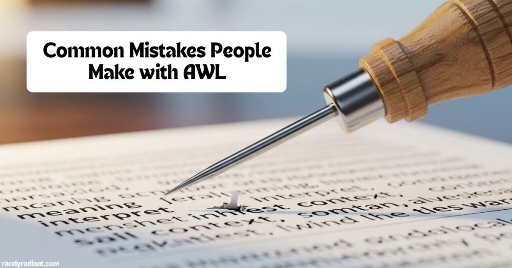 Common Mistakes People Make with AWL
