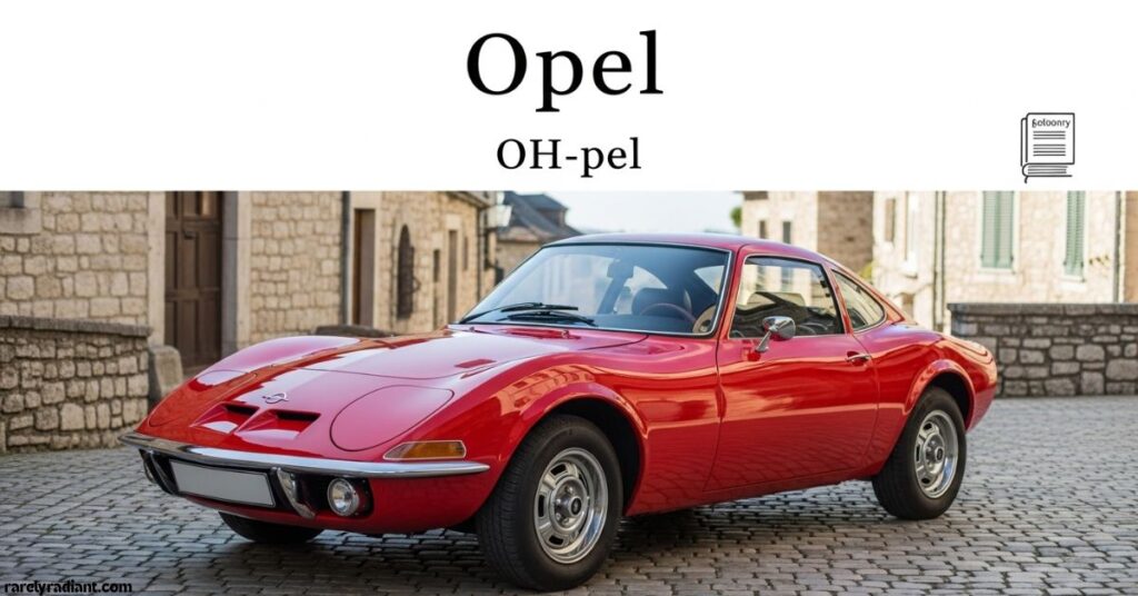Opel Pronunciation and Meaning