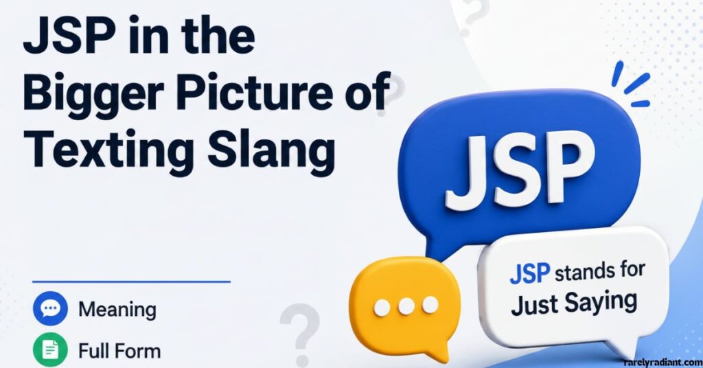JSP in the Bigger Picture of Texting Slang