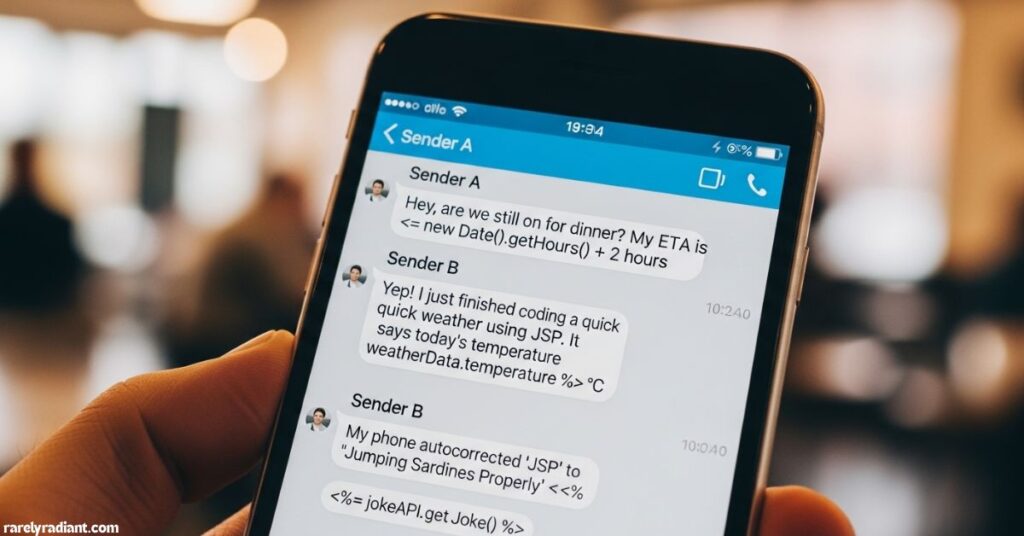 Real Life Examples of JSP in Text Messages