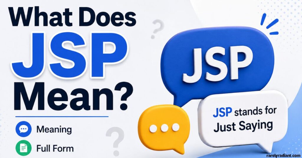 What Does JSP Mean
