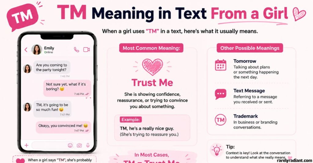 TM Meaning in Text From a Girl