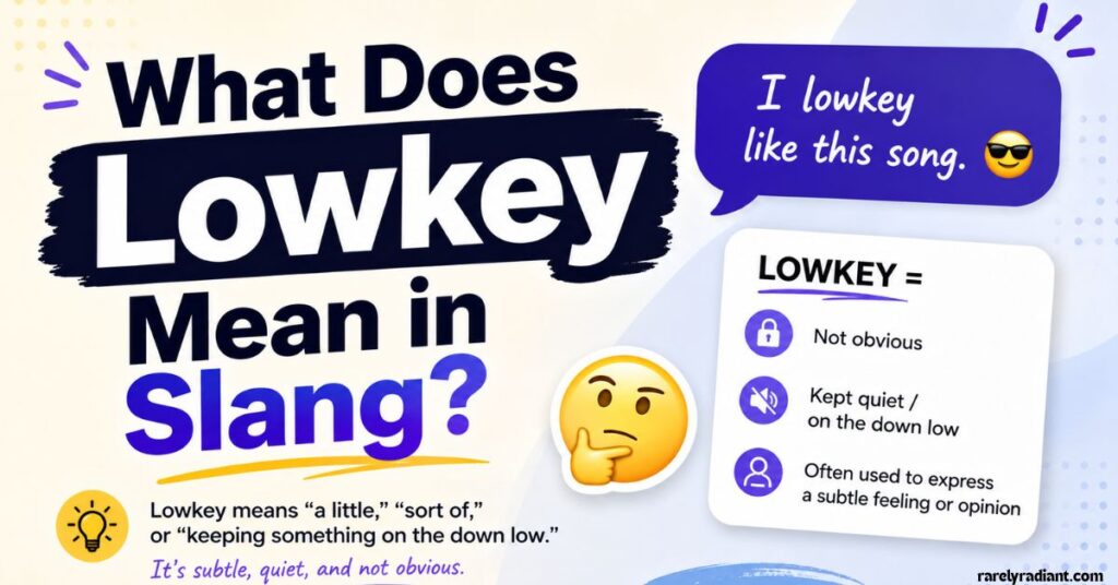 What Does Lowkey Mean in Slang